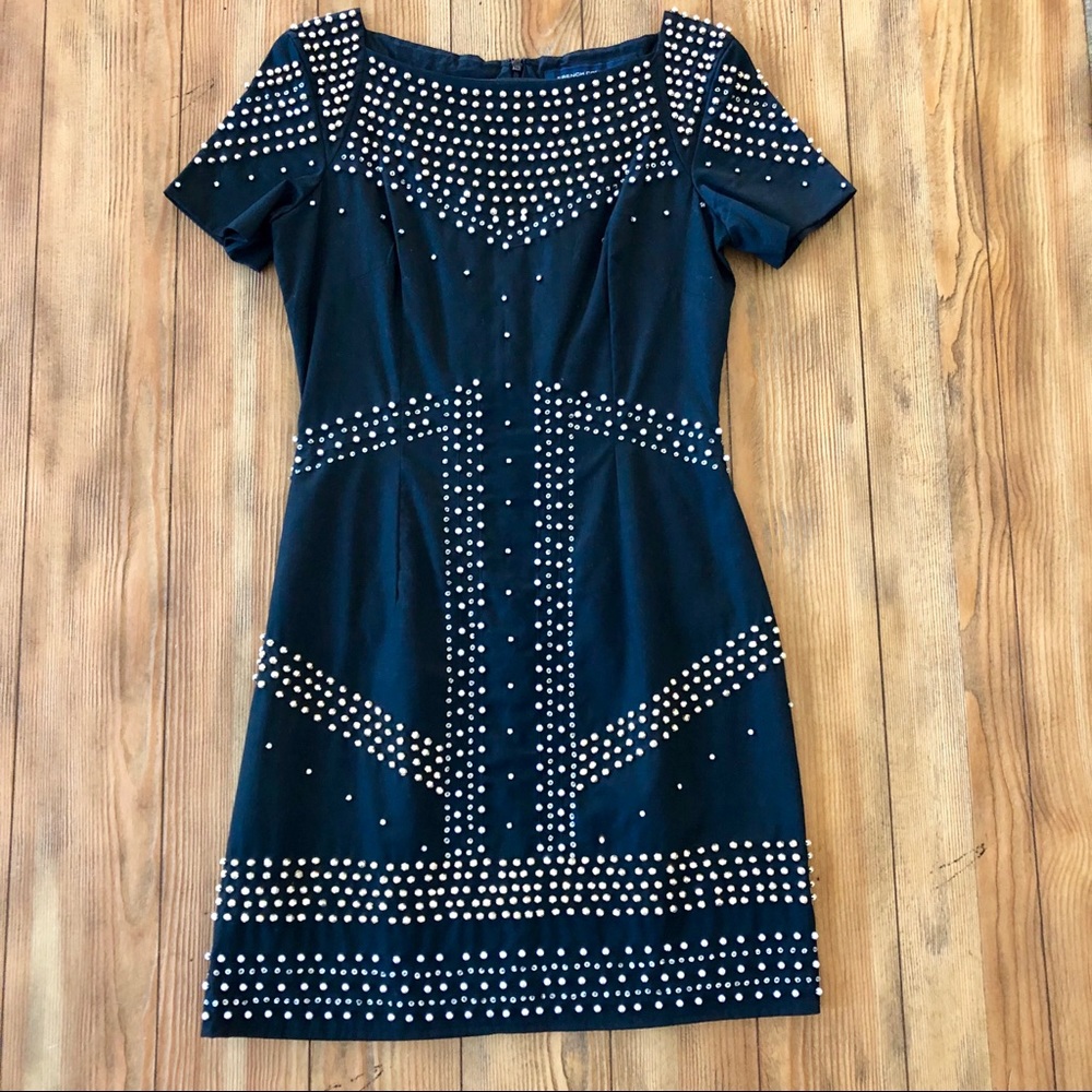French Connection Black Studded Dress